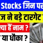 यह 2 Stocks जिन पर ब्रोकरेज ने दिए बड़े टारगेट प्राइस जानें क्या हैं नाम ?